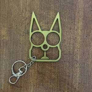 Dark Gold/Brown Cat-Shaped Self Defense Keychain-7 Available